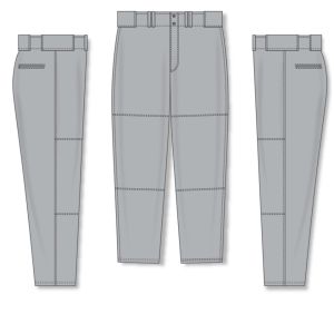 Athletic Knit BA1390-012 Pro Baseball Pants - Grey - Full