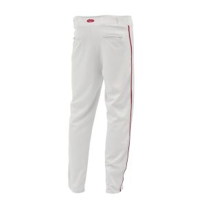 Athletic Knit BA1391-209 Pro Baseball Pants - White/Red - Rear