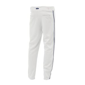 Athletic Knit BA1391-217 Pro Baseball Pants - White/Navy - Rear