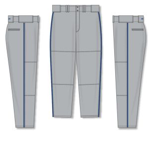 Athletic Knit BA1391-827 Pro Baseball Pants - Grey/Royal - Full