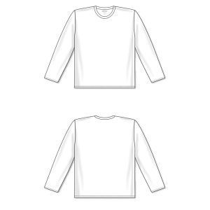 Athletic Knit BA1900-000 Baseball Long Sleeve Shirt - White - Full