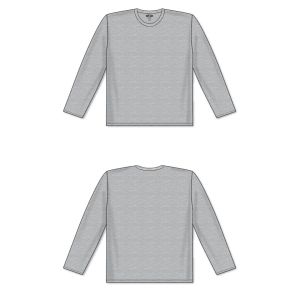 Athletic Knit BA1900-020 Baseball Long Sleeve Shirt - Heather Grey - Full