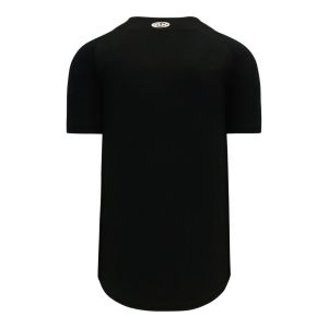 Athletic Knit BA5200-001 Full Button Baseball Jersey - Black - Rear