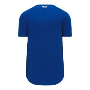 Athletic Knit BA5200-002 Full Button Baseball Jersey - Royal - Rear