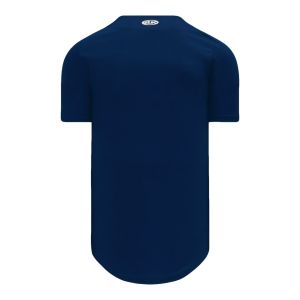 Athletic Knit BA5200-004 Full Button Baseball Jersey - Navy - Rear