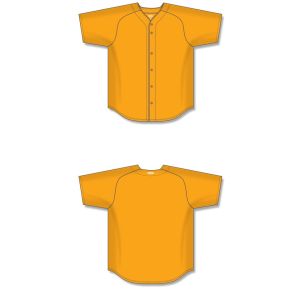 Athletic Knit BA5200-006 Full Button Baseball Jersey - Gold - Full