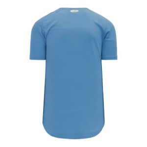 Athletic Knit BA5200-018 Full Button Baseball Jersey - Sky - Rear
