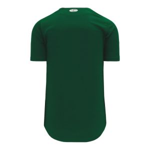 Athletic Knit BA5200-029 Full Button Baseball Jersey - Dark Green - Rear