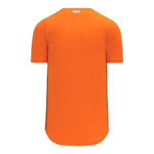 Athletic Knit BA5200-064 Full Button Baseball Jersey - Orange - Rear