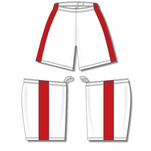 Athletic Knit BS9145-209 Pro Basketball Shorts - White/Red - Full