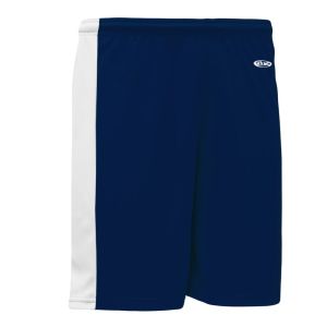 Athletic Knit BS9145-216 Pro Basketball Shorts - Navy/White - Rear