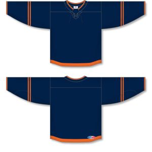 Athletic Knit H550B-EDM887B Pro Hockey Jersey - 2019 Edmonton 3rd Navy - Full