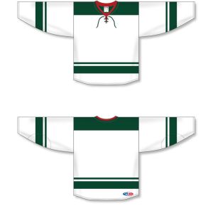 Athletic Knit H550B-MIN565B Pro Hockey Jersey - 2013 Minnesota White - Full