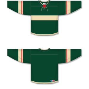 Athletic Knit H550B-MIN860B Pro Hockey Jersey - 2017 Minnesota Dark Green - Full