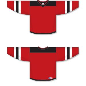 Athletic Knit H550B-NJE866B Pro Hockey Jersey - 2017 New Jersey Red - Full
