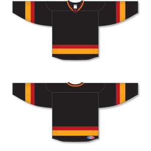 Athletic Knit H550B-VAN295B Pro Hockey Jersey - 2018 Vancouver 3rd Black - Full