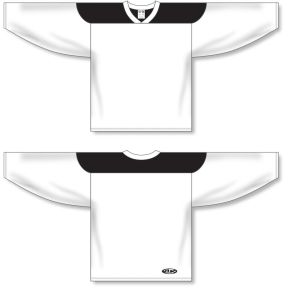 Athletic Knit H6100-222 League Hockey Jersey - White/Black - Full