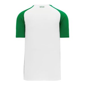 Athletic Knit S1375-211 Soccer Jersey - White/Kelly - Rear
