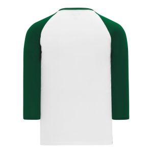 Athletic Knit S1846-279 Soccer Long Sleeve Shirt - White/Dark Green - Rear