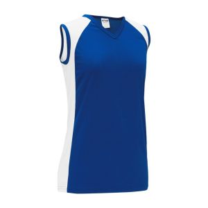 Athletic Knit LF601L-206 Women's Field Lacrosse Jersey - Royal/White - Rear