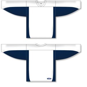 Athletic Knit H7100-217 Select Hockey Jersey - White/Navy - Full