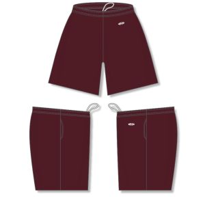 Athletic Knit LS1700-009 Field Lacrosse Shorts - Maroon - Full