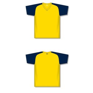 Athletic Knit S1375-253 Soccer Jersey - Maize/Navy - Full