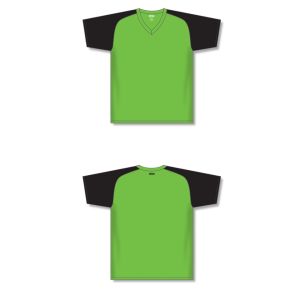 Athletic Knit S1375-269 Soccer Jersey - Lime Green/Black - Full