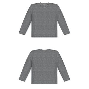 Athletic Knit V1900-021 Volleyball Long Sleeve Shirt - Heather Charcoal - Full