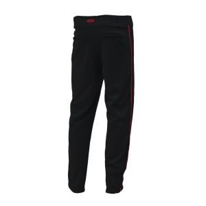 Athletic Knit BA1391-249 Pro Baseball Pants - Black/Red - Rear