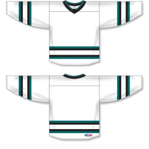 Athletic Knit H550B-SAN721B Pro Hockey Jersey - 2022 San Jose White - Full