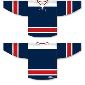 Athletic Knit H550B-WAS687B Pro Hockey Jersey - 2021 Washington Alt Navy - Full