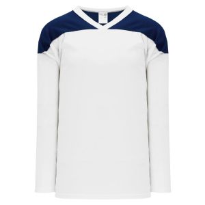 Athletic Knit H6100-217 League Hockey Jersey - White/Navy - Primary
