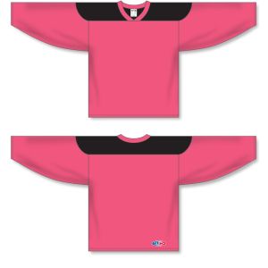 Athletic Knit H6100-276 League Hockey Jersey - Pink/Black - Full