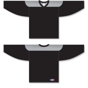 Athletic Knit H6100-854 League Hockey Jersey - Black/Grey - Full