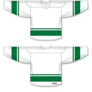 Athletic Knit H6400-211 League Hockey Jersey - White/Kelly - Full