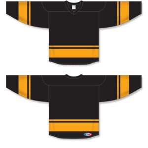 Athletic Knit H6400-212 League Hockey Jersey - Black/Gold - Full