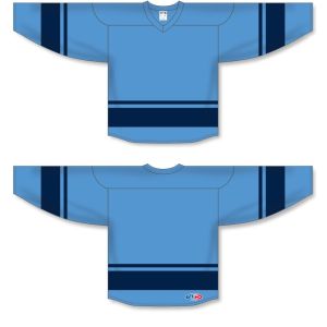 Athletic Knit H6400-232 League Hockey Jersey - Sky/Navy - Full