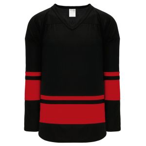 Athletic Knit H6400-249 League Hockey Jersey - Black/Red - Primary