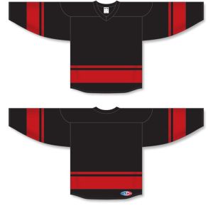 Athletic Knit H6400-249 League Hockey Jersey - Black/Red - Full