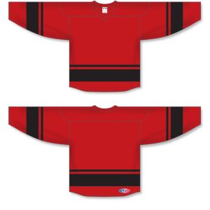 Athletic Knit H6400-264 League Hockey Jersey - Red/Black - Full