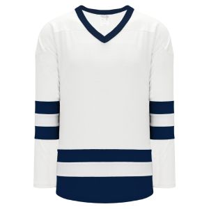 Athletic Knit H6500-217 League Hockey Jersey - White/Navy - Primary