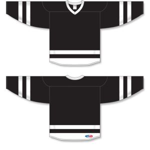 Athletic Knit H6500-221 League Hockey Jersey - Black/White - Full