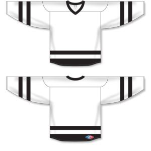 Athletic Knit H6500-222 League Hockey Jersey - White/Black - Full