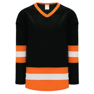 Athletic Knit H6500-223 League Hockey Jersey - Black/Orange/White - Primary