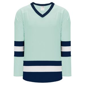 Athletic Knit H6500-421 League Hockey Jersey - Ice Blue/Navy/White - Primary