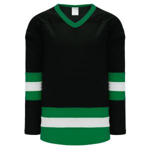 Athletic Knit H6500-435 League Hockey Jersey - Black/Kelly/White - Primary