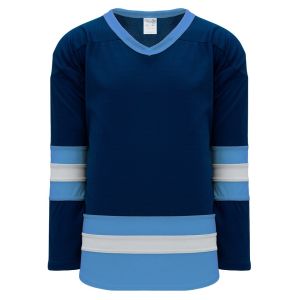 Athletic Knit H6500-761 League Hockey Jersey - Navy/Sky/White - Primary