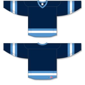 Athletic Knit H6500-761 League Hockey Jersey - Navy/Sky/White - Full