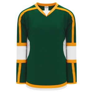 Athletic Knit H7000-439 Select Hockey Jersey - Dark Green/White/Gold - Primary
